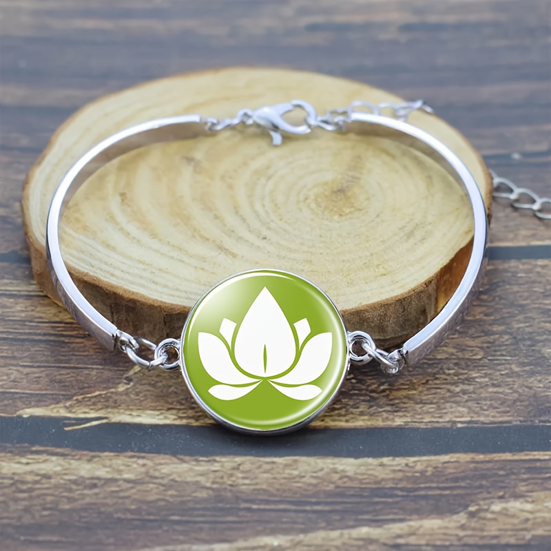 4pc Green Leaf Logo Design Jewellery Set, Necklace, Bracelet & Earrings